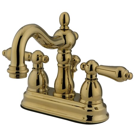 Kingston Brass KS1602AL 4" Centerset Bathroom Faucet, Polished Brass KS1602AL